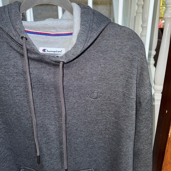 Champion Gray Gray Hoodie Sweatshirt Men’s Size Large - Picture 2 of 4